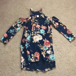Floral Cold Shoulder dress